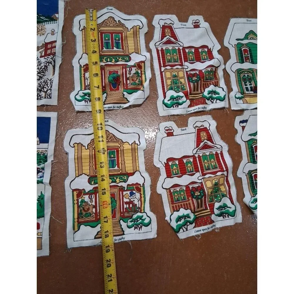 Vintage Hallmark Christmas Fabric Cut & Sew Panels For Stuffed Decorations Winte